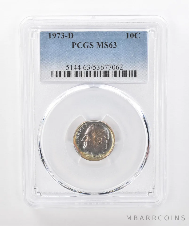 1973-D Roosevelt Dime MS63 PCGS Beautiful Tone *1311