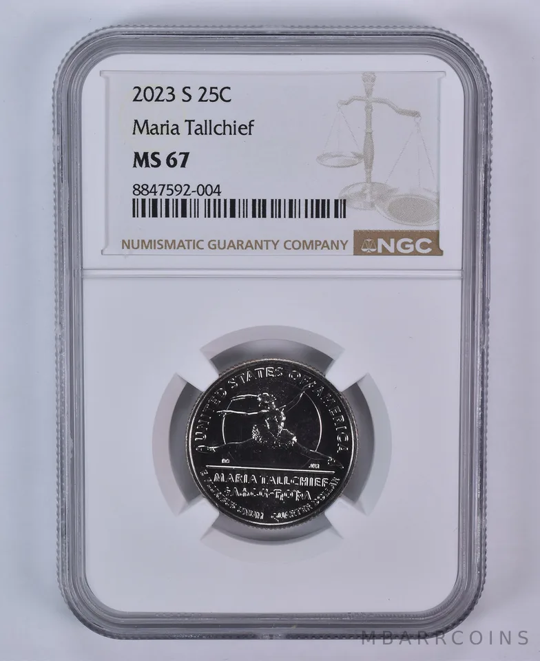 2023-S American Women Quarter Maria Tallchief MS67 NGC Brown Label