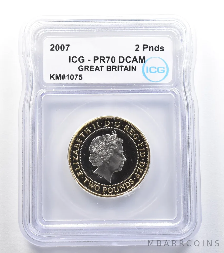 2007 Great Britain 2 Pounds KM#1075 PR70 DCAM ICG a7872