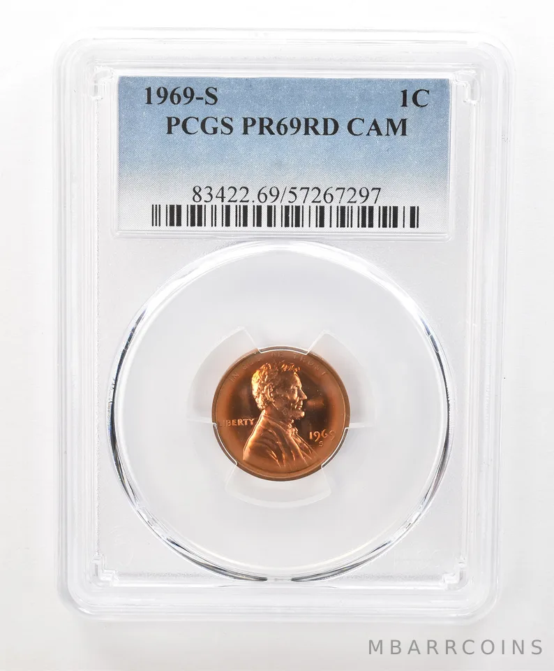 1969-S Lincoln Memorial Cent PR69 RD CAM PCGS Beautiful Tone a6670