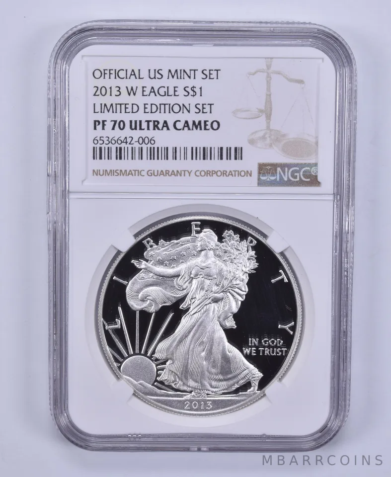 2013-W American Silver Eagle Limited Edition Set PF70 NGC Brown Label