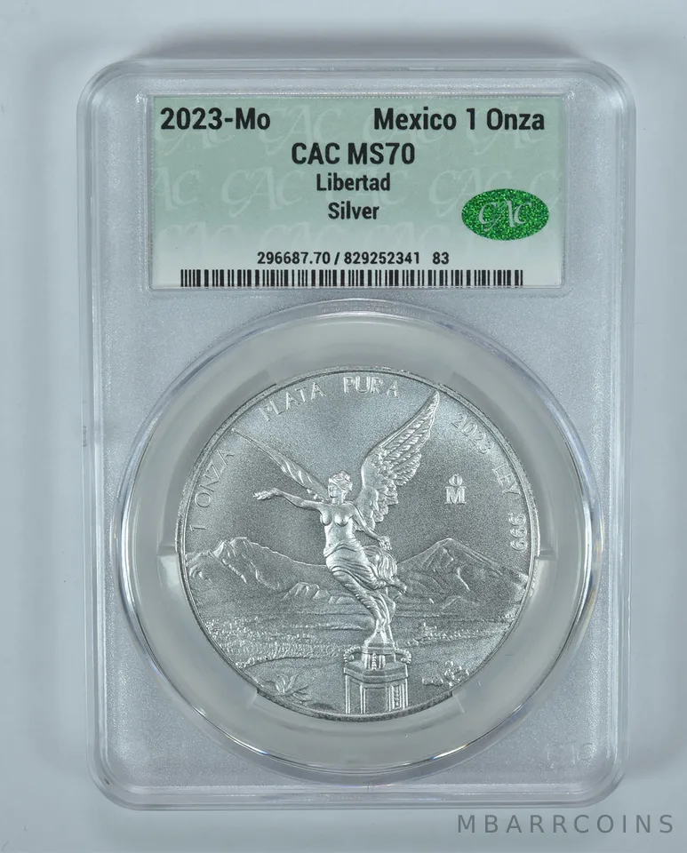 2023 Mo Mexico 1 Onza Silver Libertad MS70 CAC CACg
