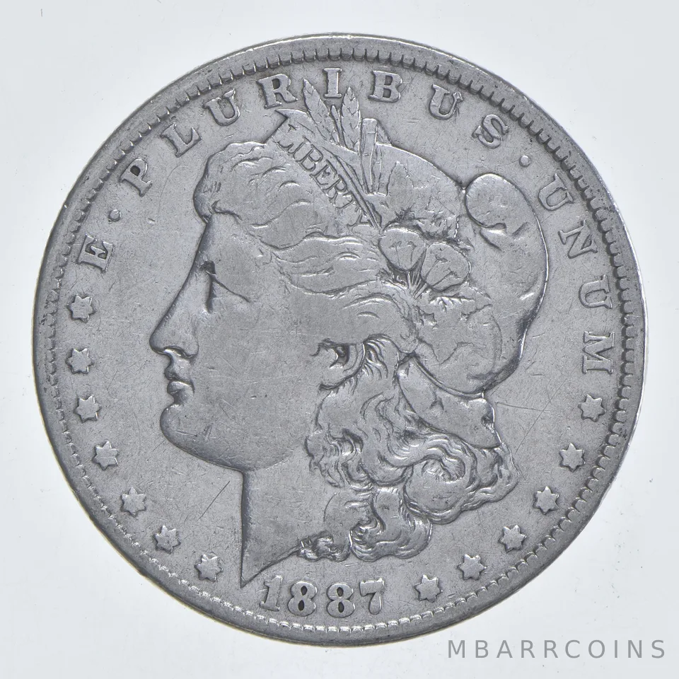 Early - 1887 Morgan Silver Dollar - 90% US Coin *762