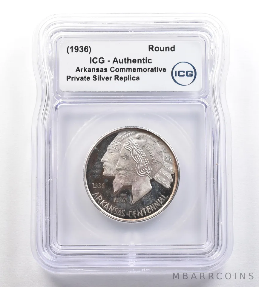 (1936) Arkansas Commemorative Gallery Silver Half Dollar ICG *4241