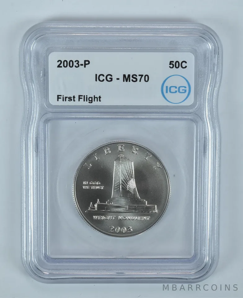 2003-P First Flight Commemorative Half Dollar MS70 ICG