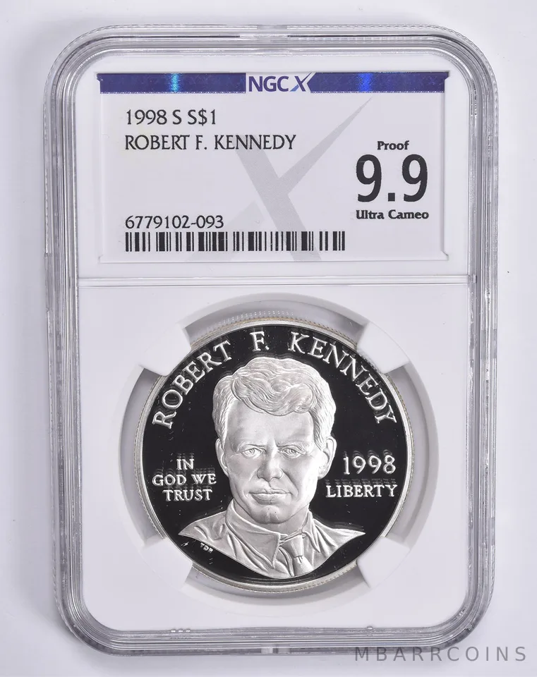 1998-S Robert F Kennedy Commemorative Dollar Proof 9.9 UCAM NGC X NGCX