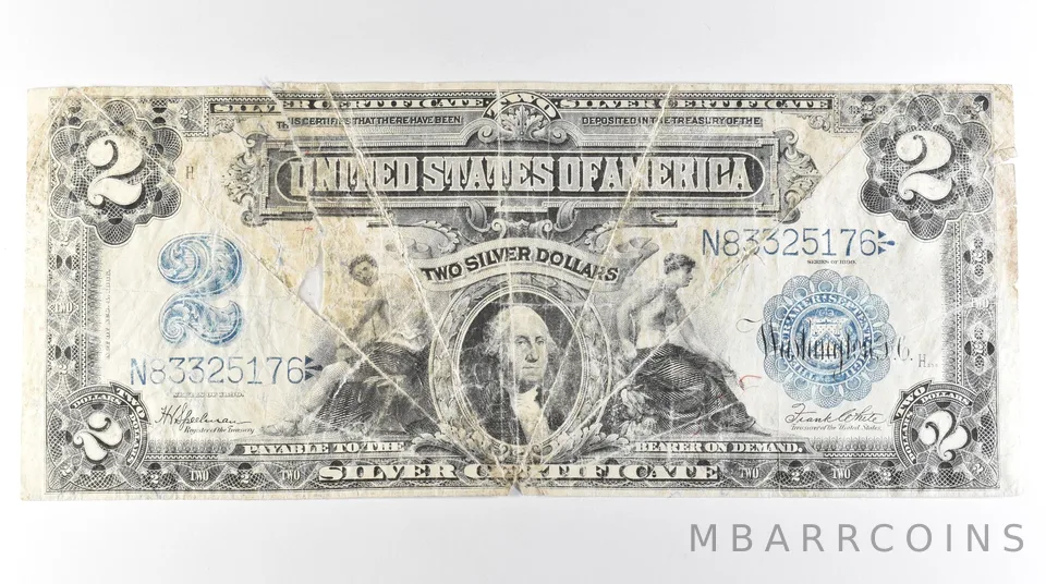 1899 $2 Silver Certificate Large Note Blue Seal *3069