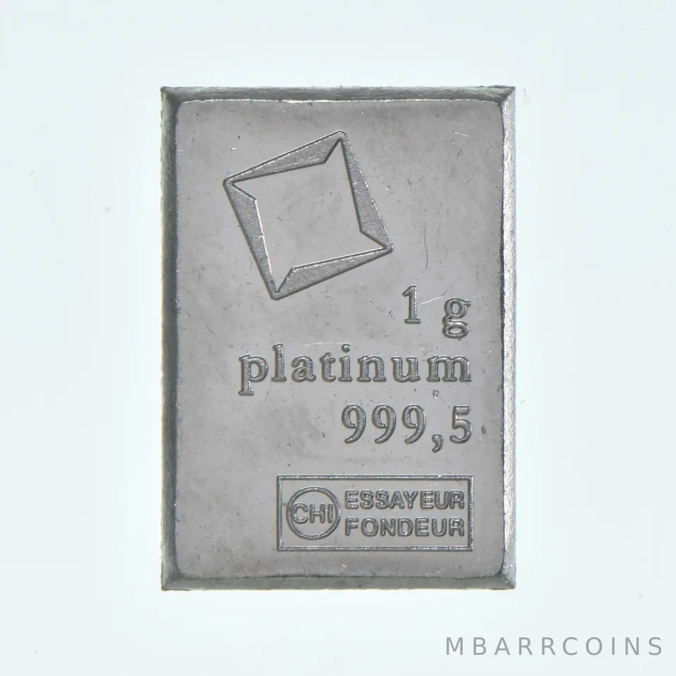 1 Gram Platinum Bar Valcambi