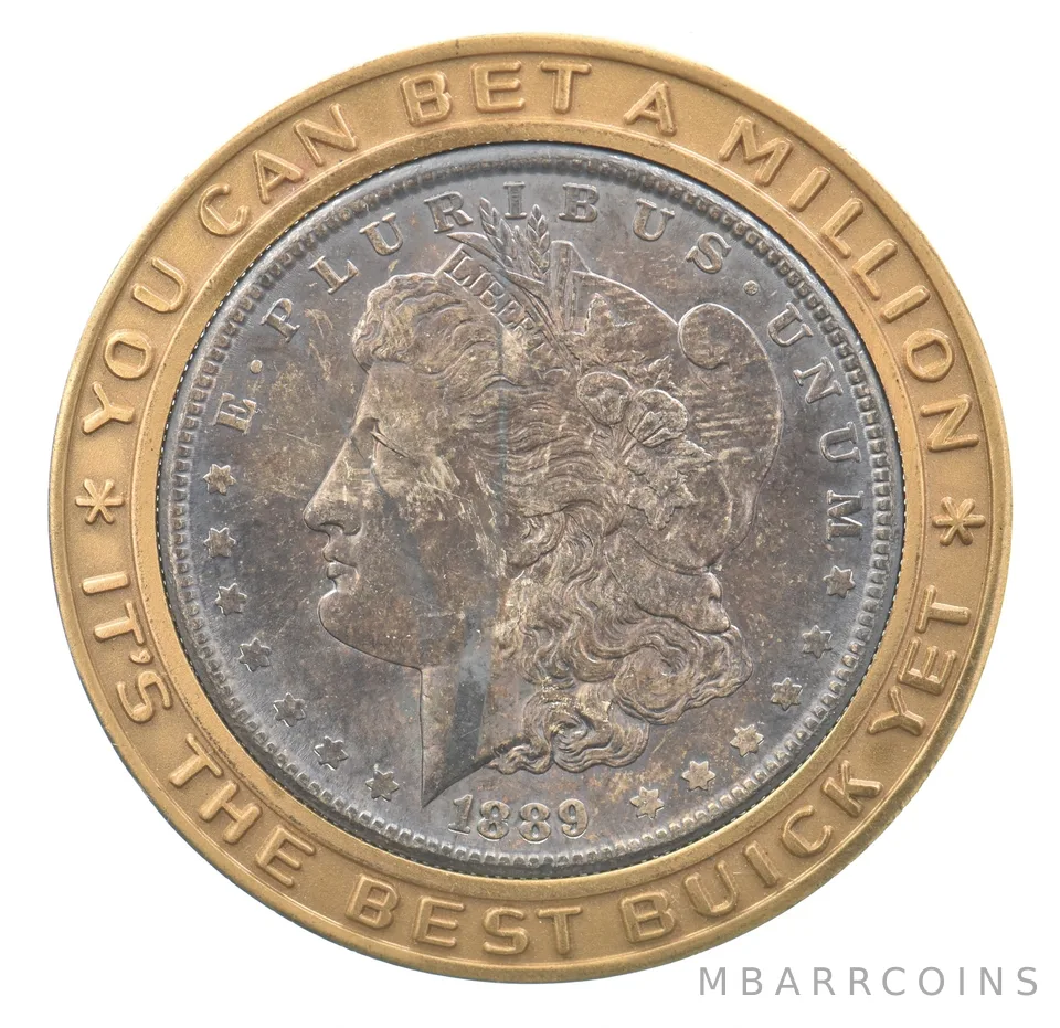 1889 Morgan Silver Dollar Buick Token Beautiful Tone *1962