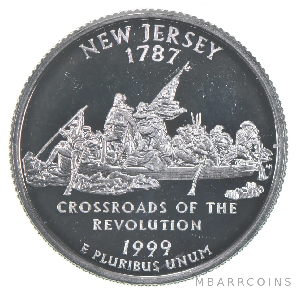 1999-S Washington State Quarter 90% Silver Proof New Jersey