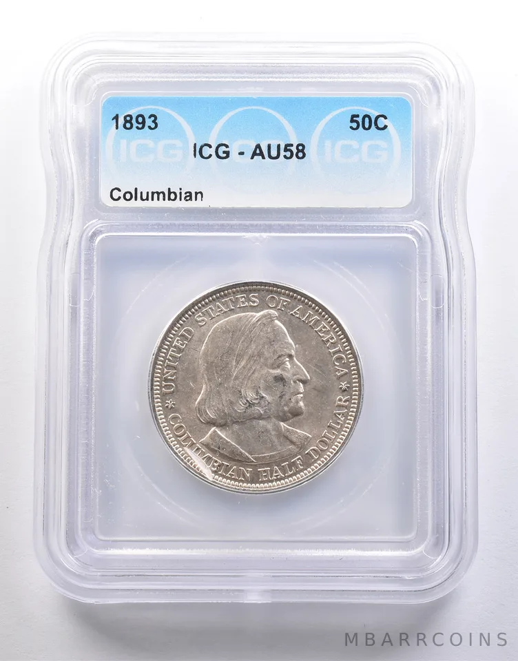 1893 Columbian Exposition Half Dollar AU58 ICG a6614