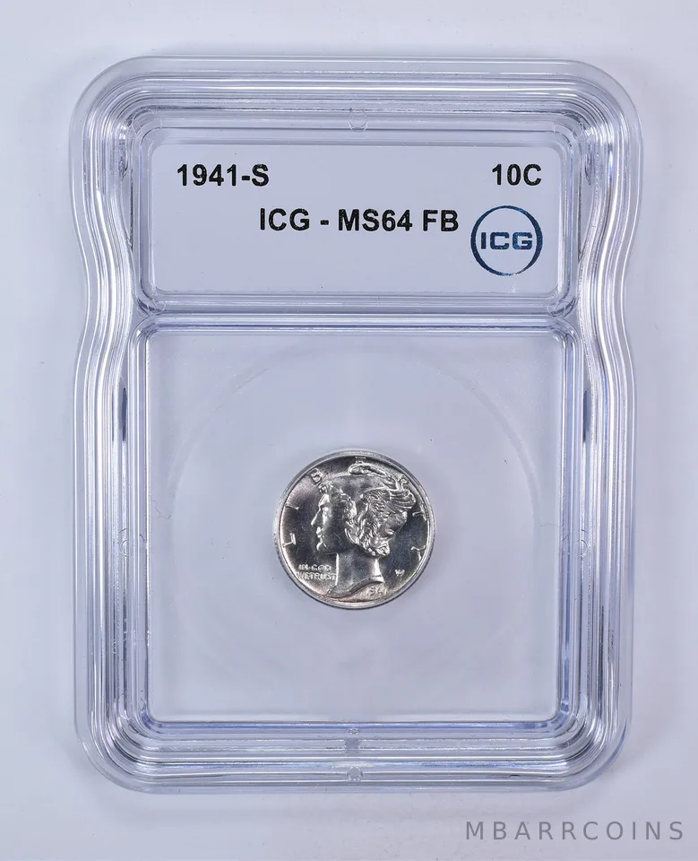 1941-S Mercury Dime MS64 FB ICG