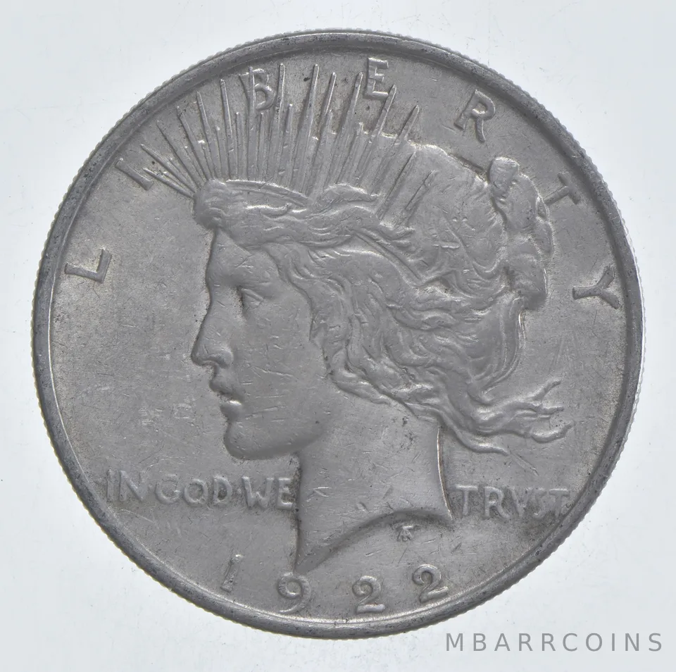 Early - 1922 Peace Silver Dollar - 90% US Coin *166