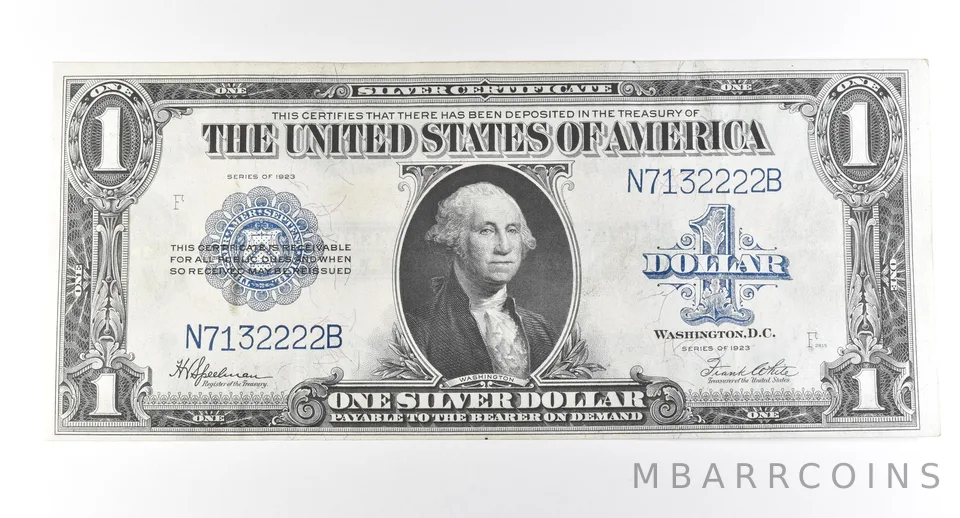 1923 $1 Silver Certificate Large Note Blue Seal *2974