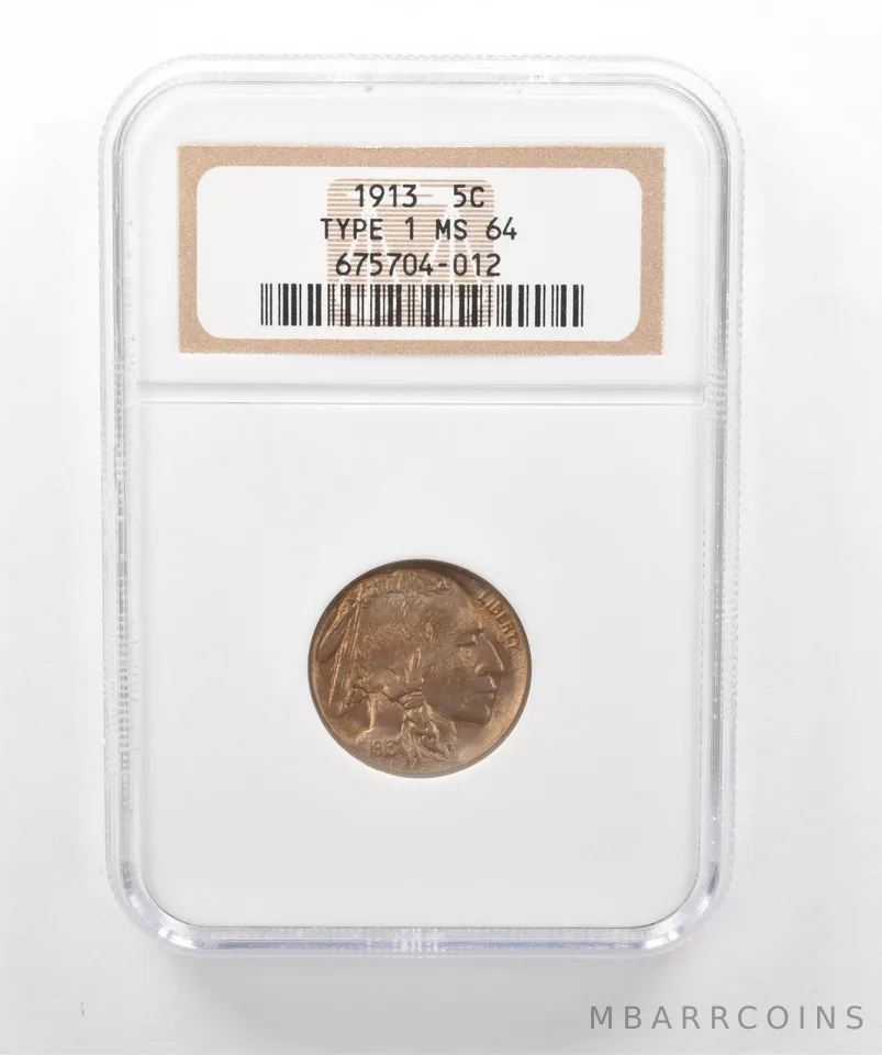 1913 Indian Head Buffalo Nickel Type 1 MS64 NGC PQ Color *1974