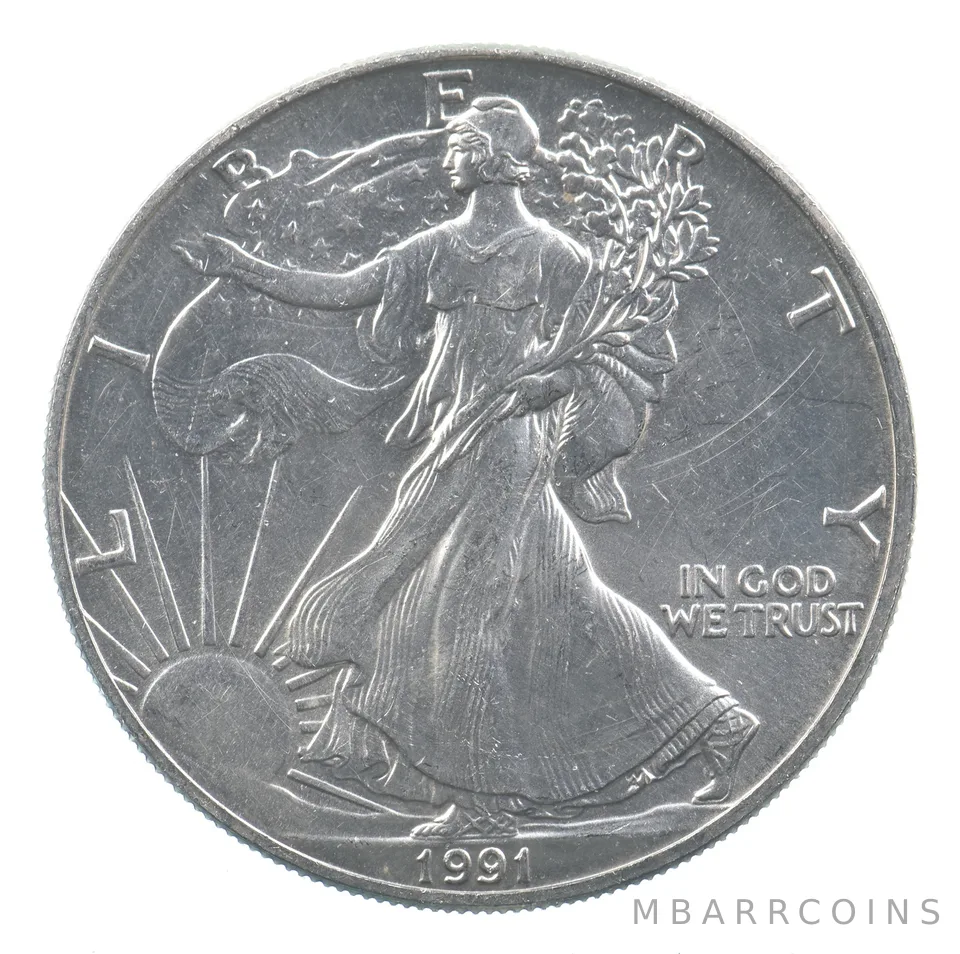 Better Date 1991 American Silver Eagle 1 Troy Oz .999 Fine Silver *848