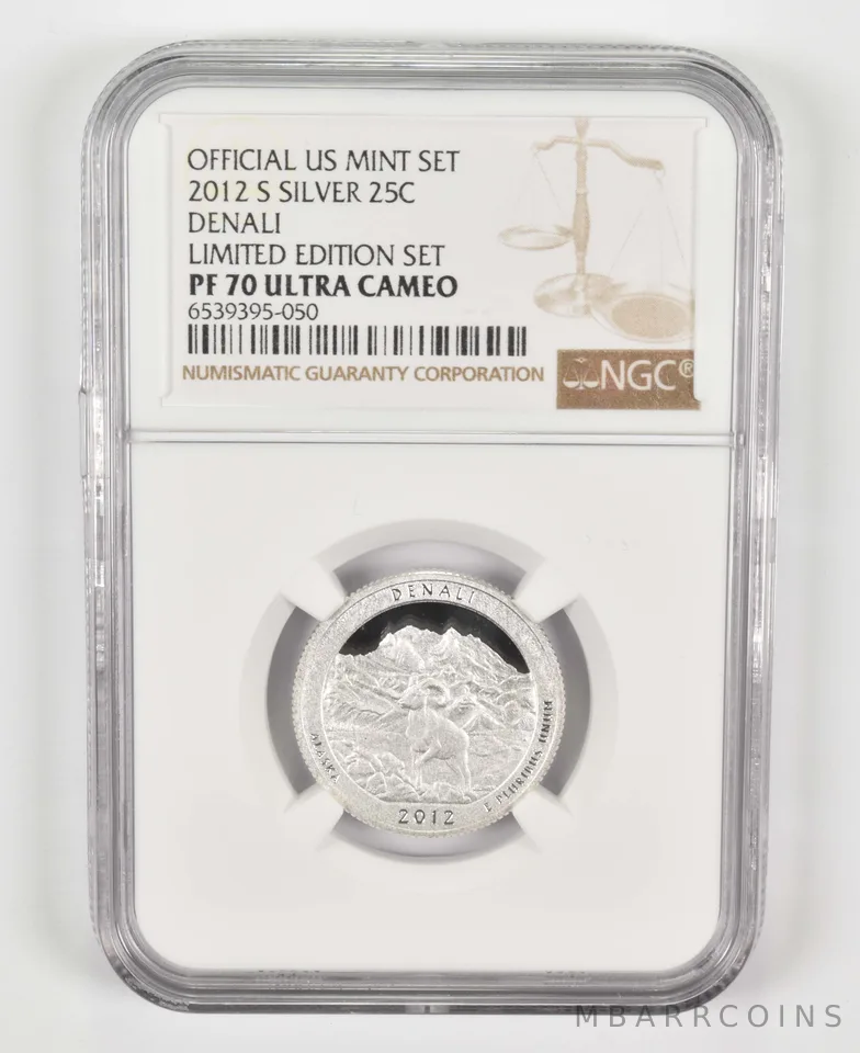 2012-S PF70 Denali Silver Quarter US Mint Limited Edition Set NGC