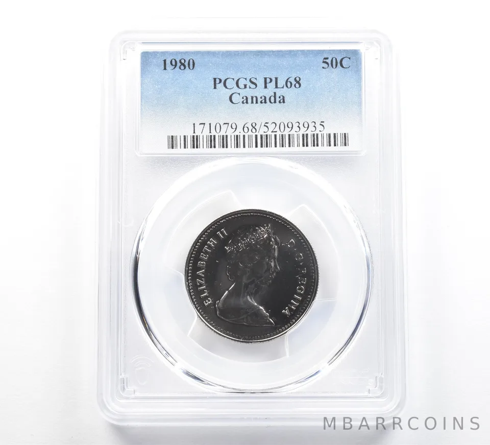 1980 Canada 50 Cents PL68 PCGS Blue Label