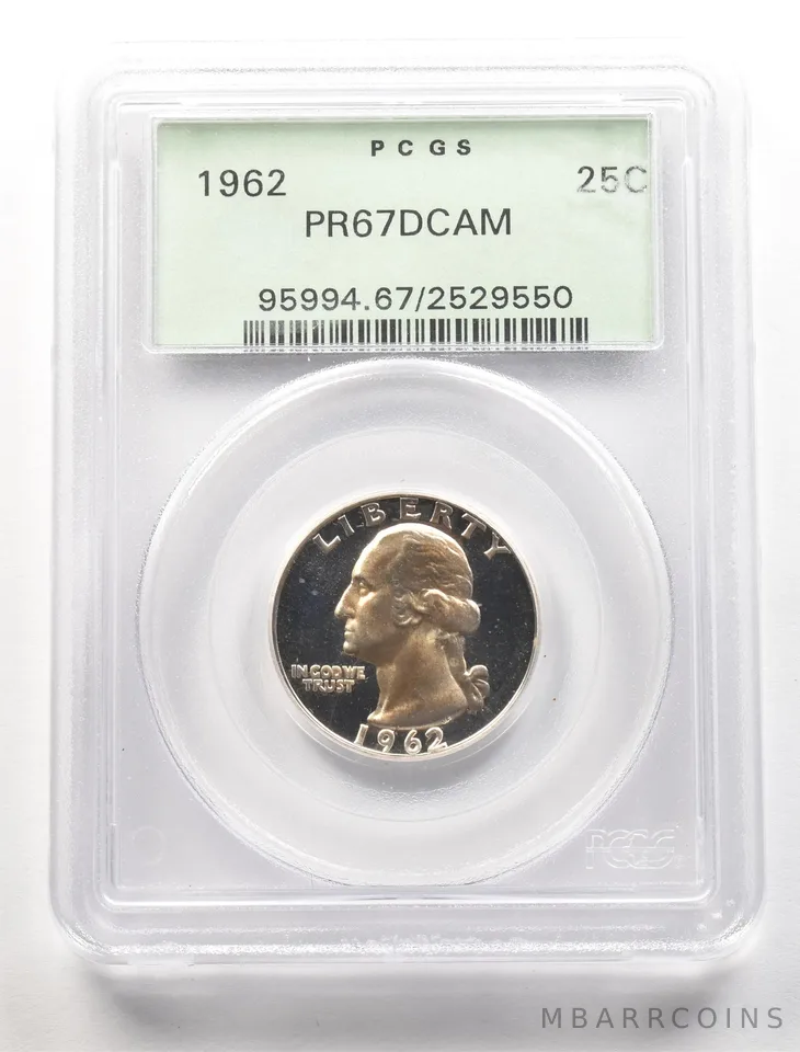 1962 Washington Quarter PR67 DCAM PCGS OGH a6288