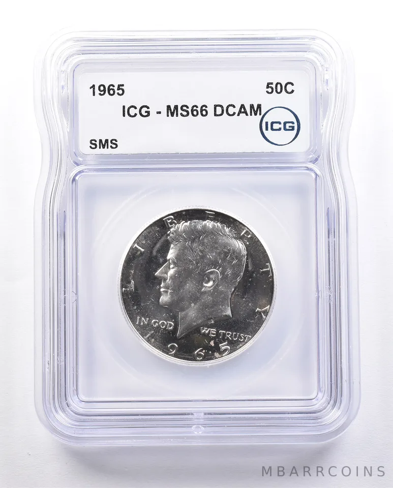 1965 Kennedy Half Dollar SMS MS66 DCAM ICG *2409