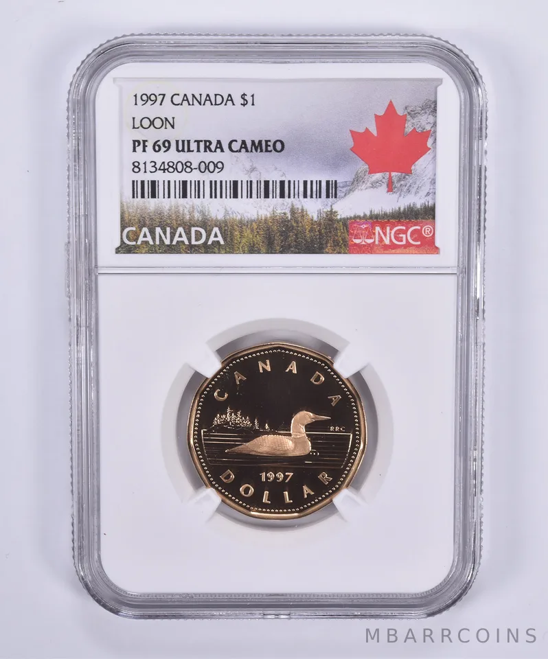 1997 Canada 1 Dollar Loon PF69 UCAM NGC Canada Label