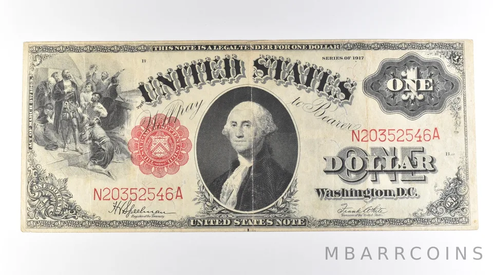 1917 $1 Legal Tender Large Note Red Seal FR#39 *0622