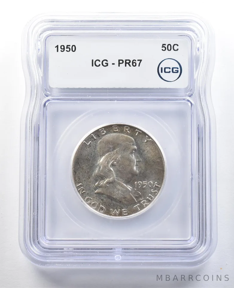 1950 Franklin Half Dollar PR67 ICG *3327