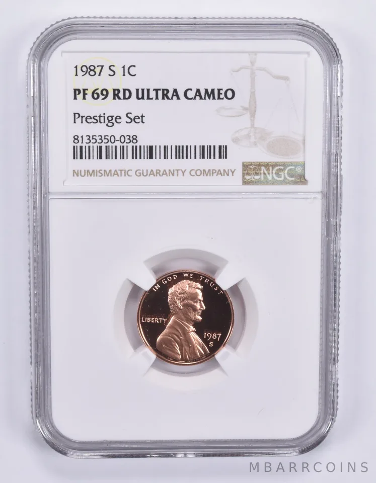 1987-S Lincoln Memorial Cent Prestige Set PF69 RD UCAM NGC