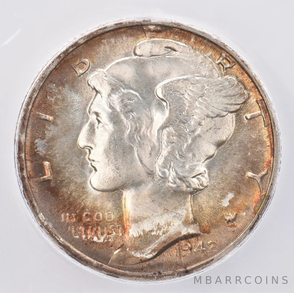 1942-D Mercury Dime MS66 FB ICG Beautiful Tone *0825