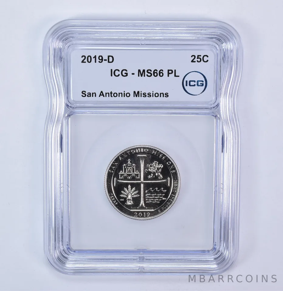 2019-D Washington Quarter ATB San Antonio Missions MS66 PL ICG