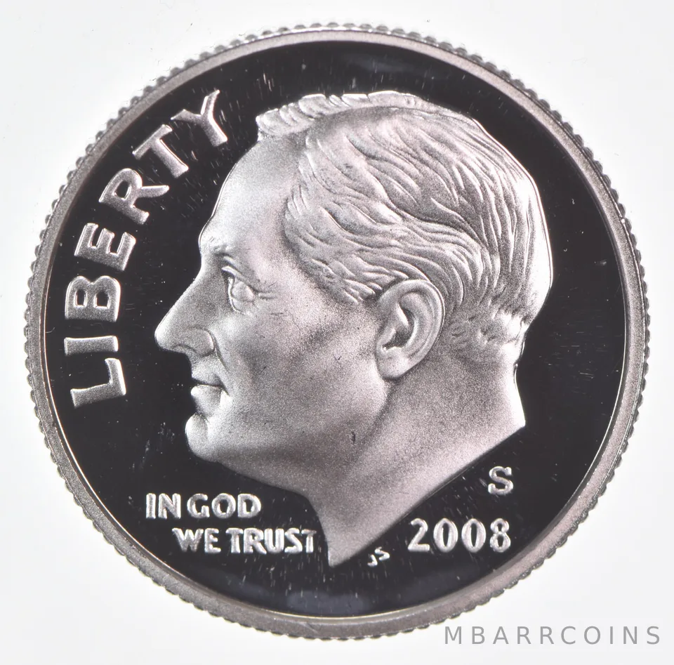 2008-S Roosevelt Dime Proof 90% Silver