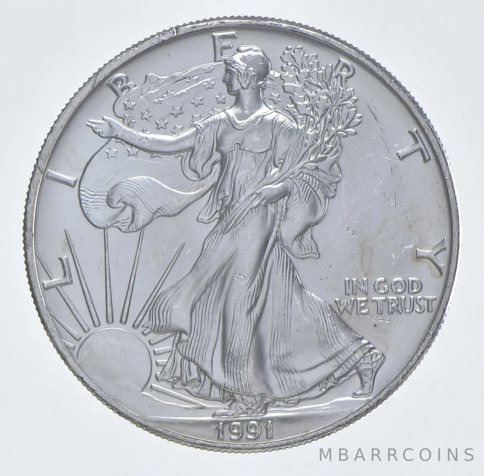 Better Date 1991 American Silver Eagle 1 Troy Oz .999 Fine Silver *193