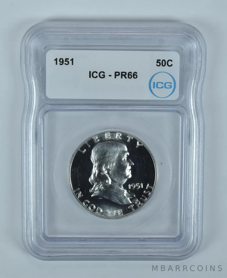 1951 Franklin Half Dollar PR66 ICG