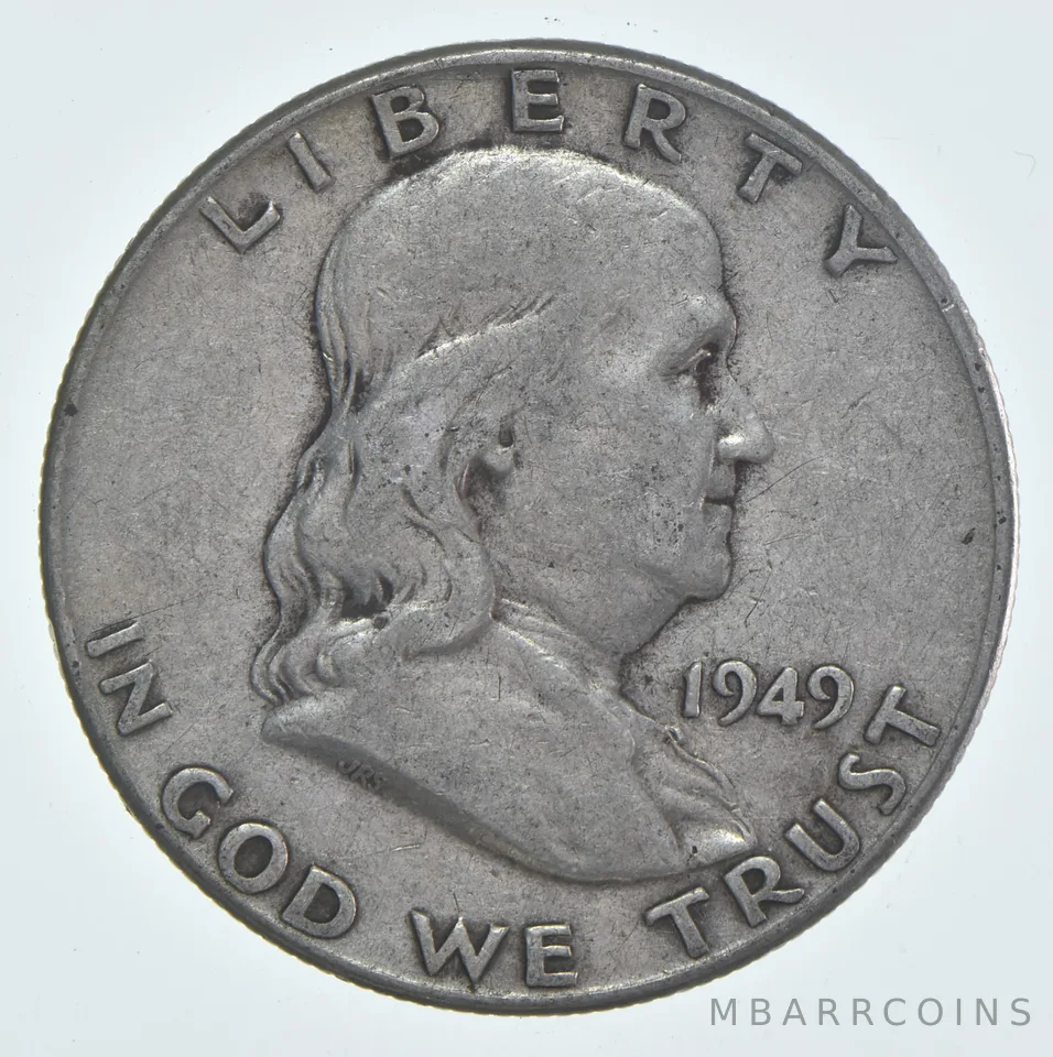 1949 (P) Franklin Half Dollar Circulated 90% Silver (1pc)