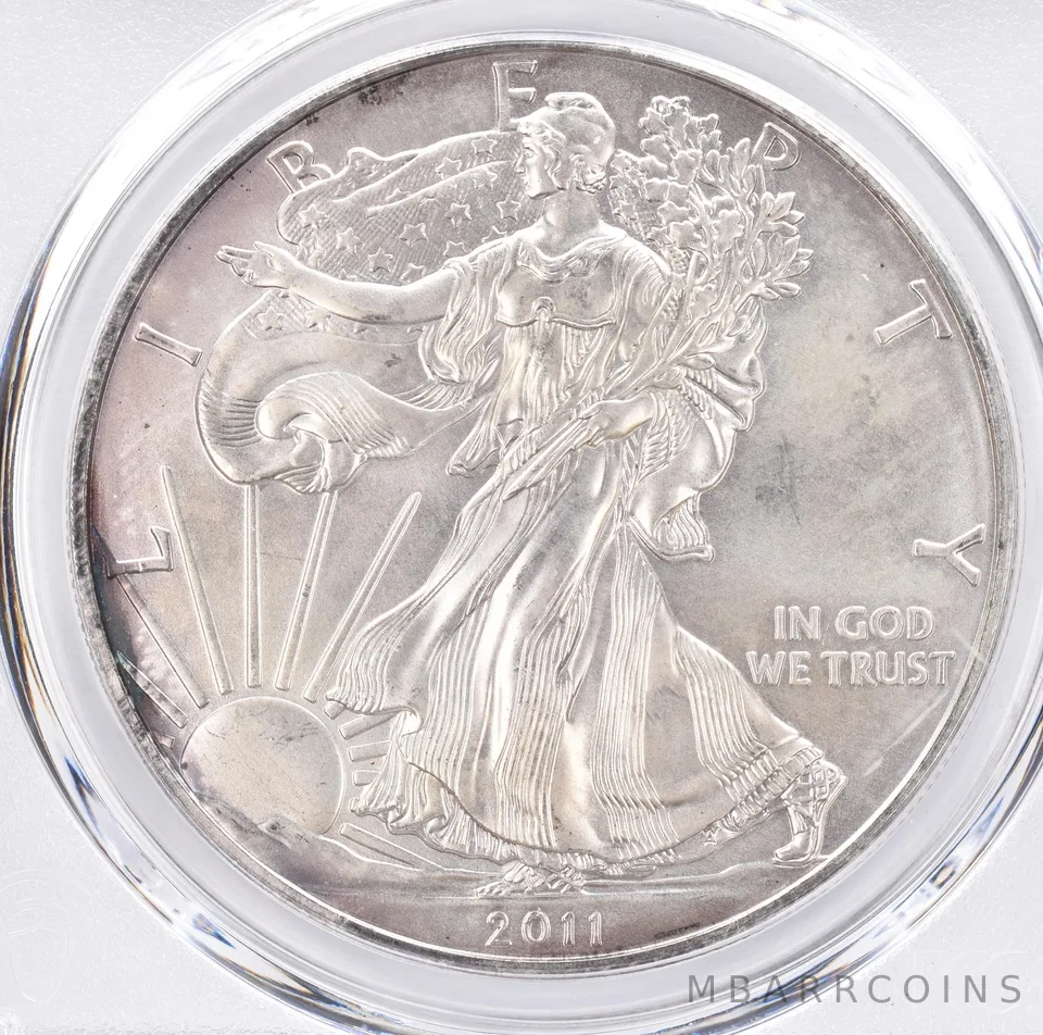 2011 American Silver Eagle MS65 PCGS Beautiful Tone *1460