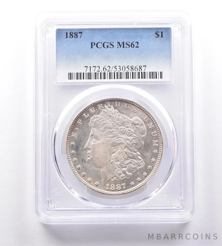1887 Morgan Silver Dollar MS62 PCGS PL Look *9246