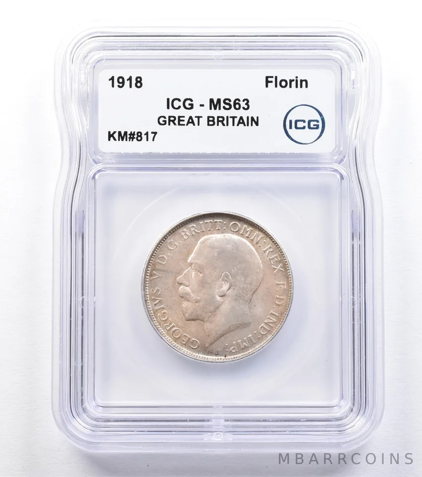 1918 Great Britain Florin KM#817 MS63 ICG *1799