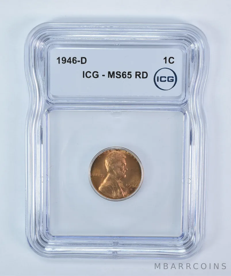 1946-D Lincoln Wheat Cent MS65 RD ICG