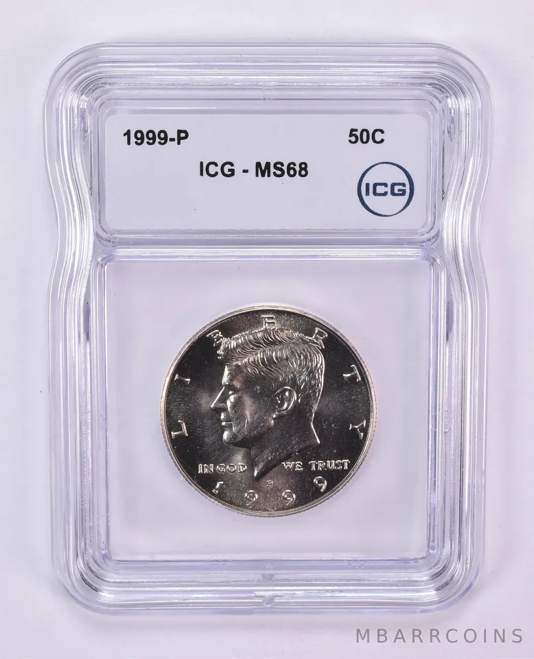 1999-P Kennedy Half Dollar MS68 ICG