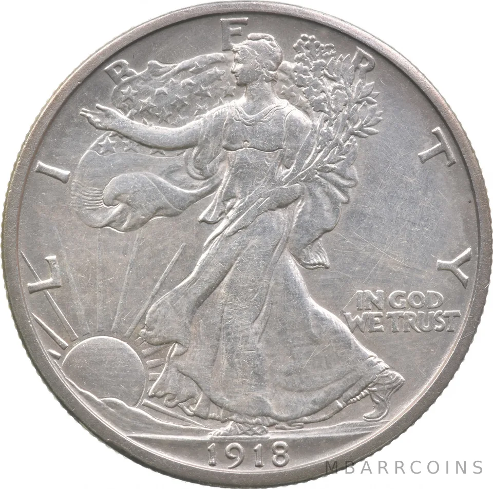 1918-S Walking Liberty Half Dollar *4819
