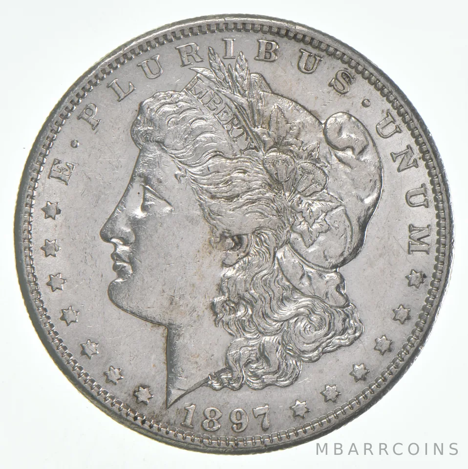 AU+ 1897-S Morgan Silver Dollar (1 coin)