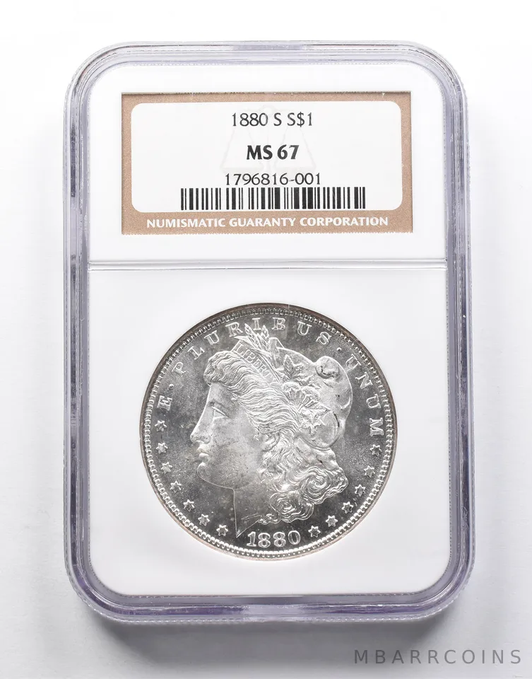 MS67 1880-S Morgan Silver Dollar NGC *0227