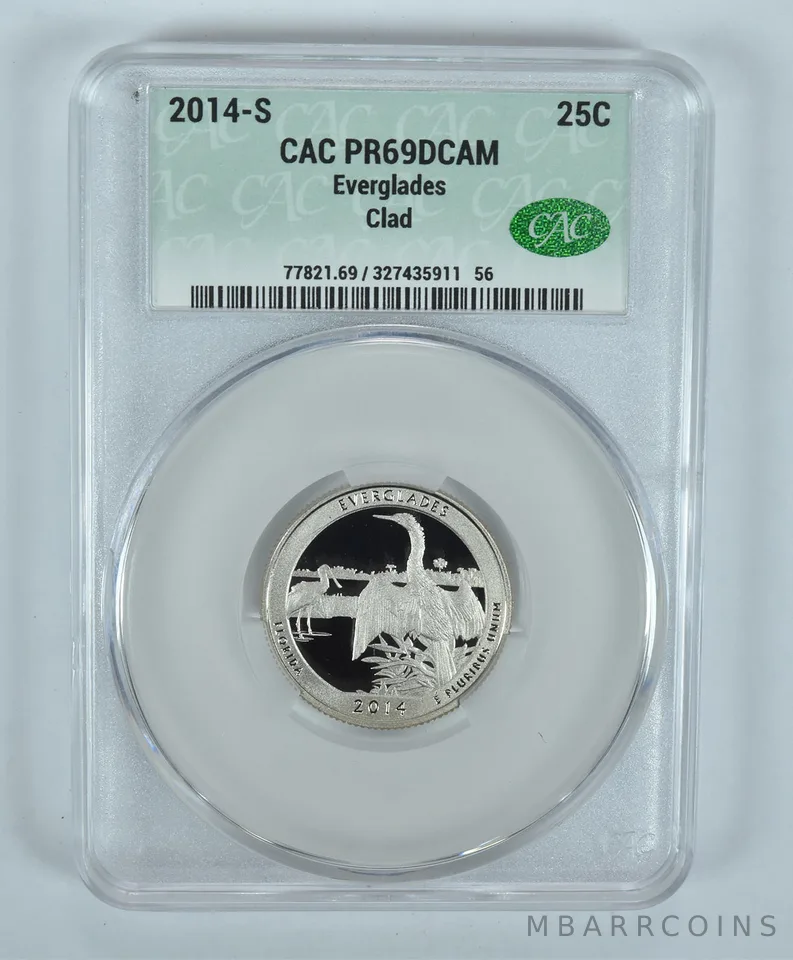 2014-S Washington Quarter Everglades CLAD ATB PR69 DCAM CAC CACg