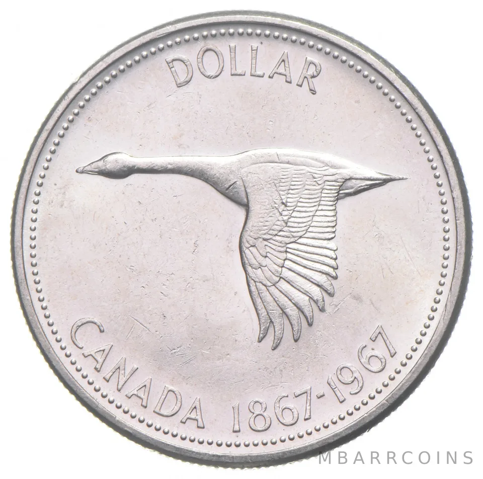 1867-1967 Canada 80% Silver Canadian Silver Dollar Goose
