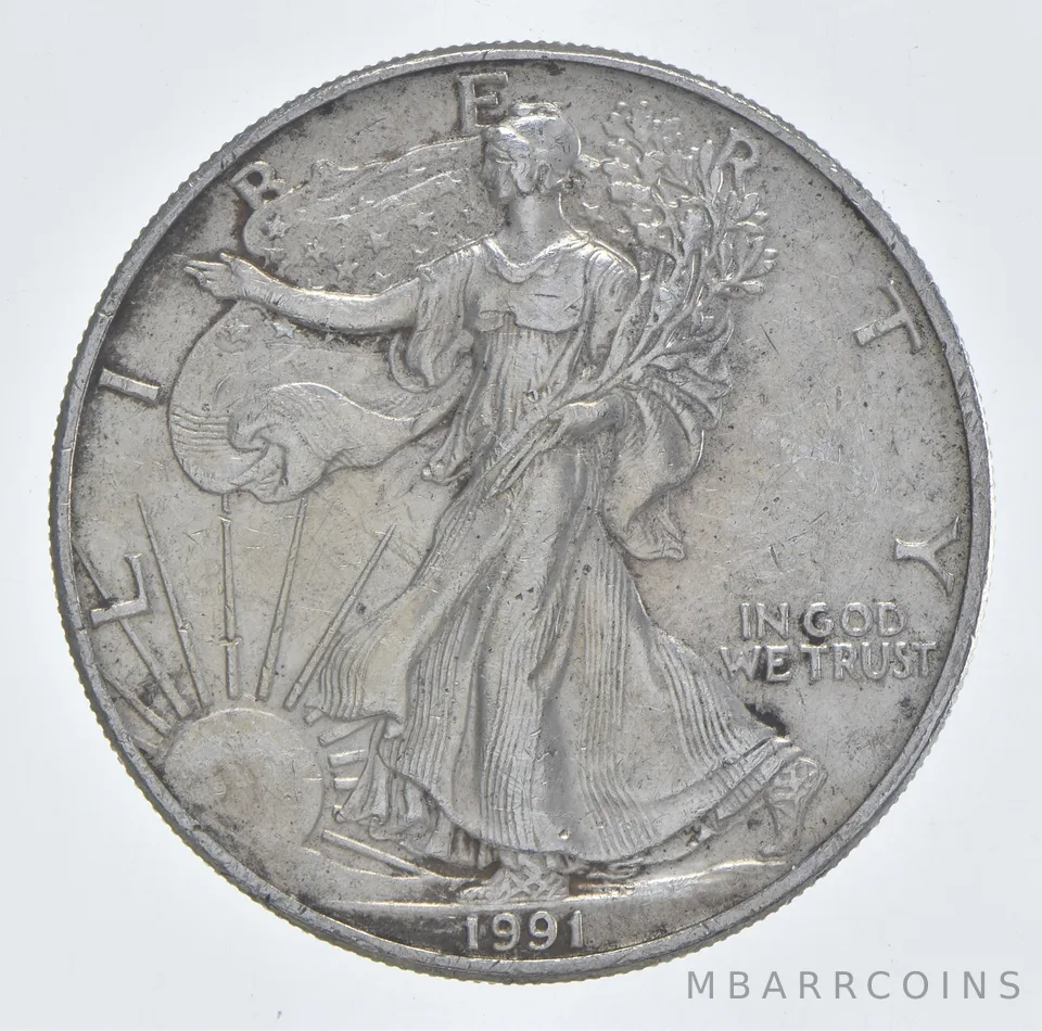 Better Date 1991 American Silver Eagle 1 Troy Oz .999 Fine Silver *075