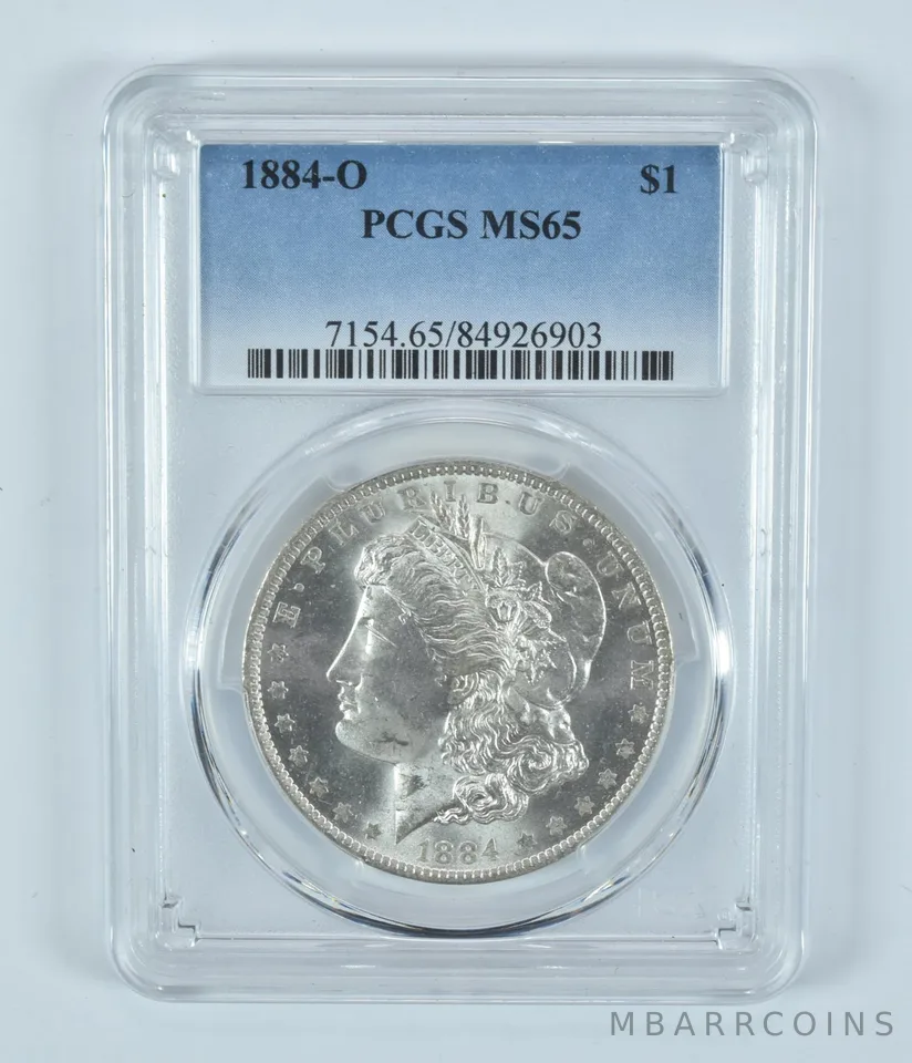 1884-O Morgan Silver Dollar MS65 PCGS Blue Label