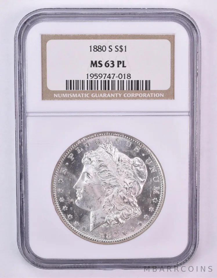 1880-S Morgan Silver Dollar MS63 PL NGC *0986