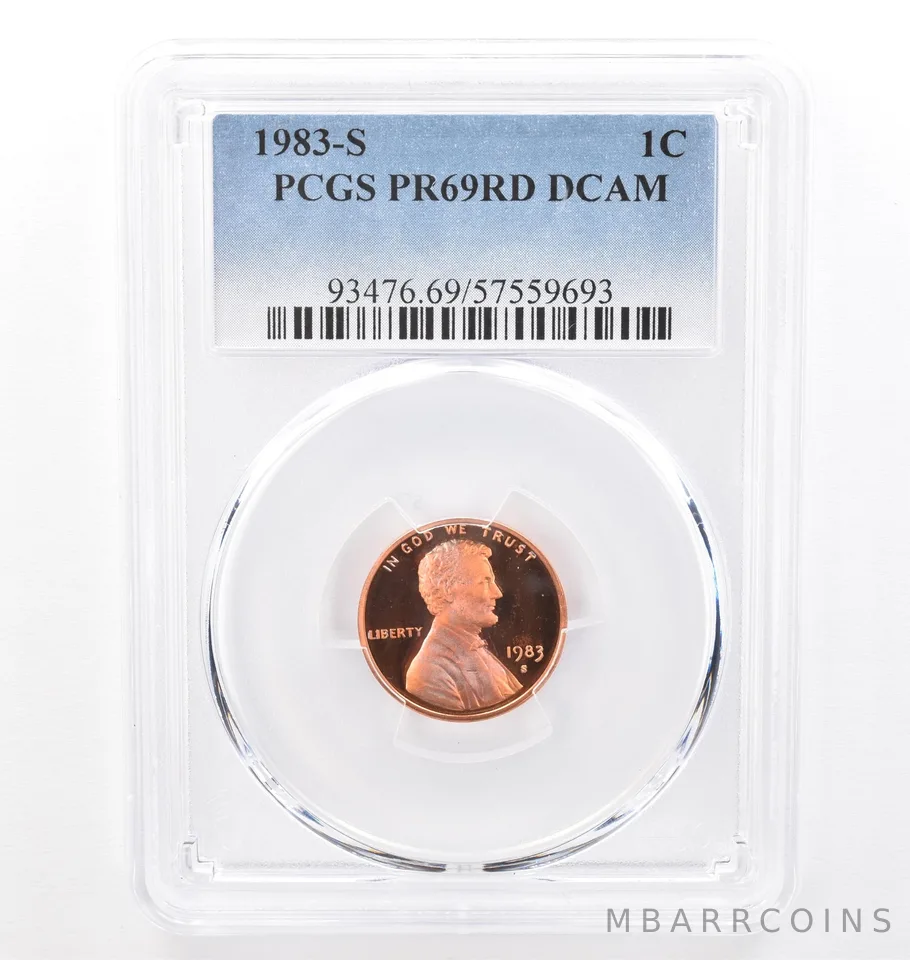 1983-S Lincoln Memorial Cent PR69 RD DCAM PCGS Beautiful Tone *7755