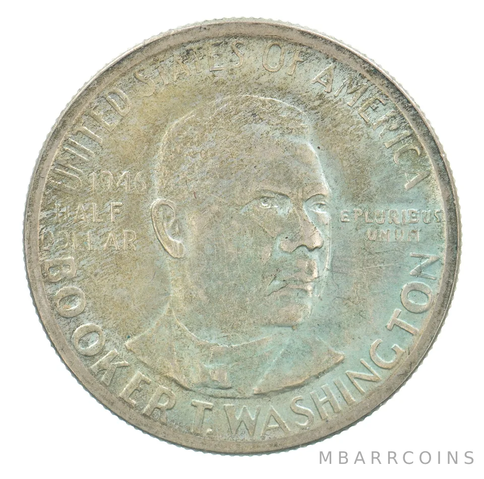 1946 Booker T Washington Commemorative Half Dollar Beautiful Tone *0208