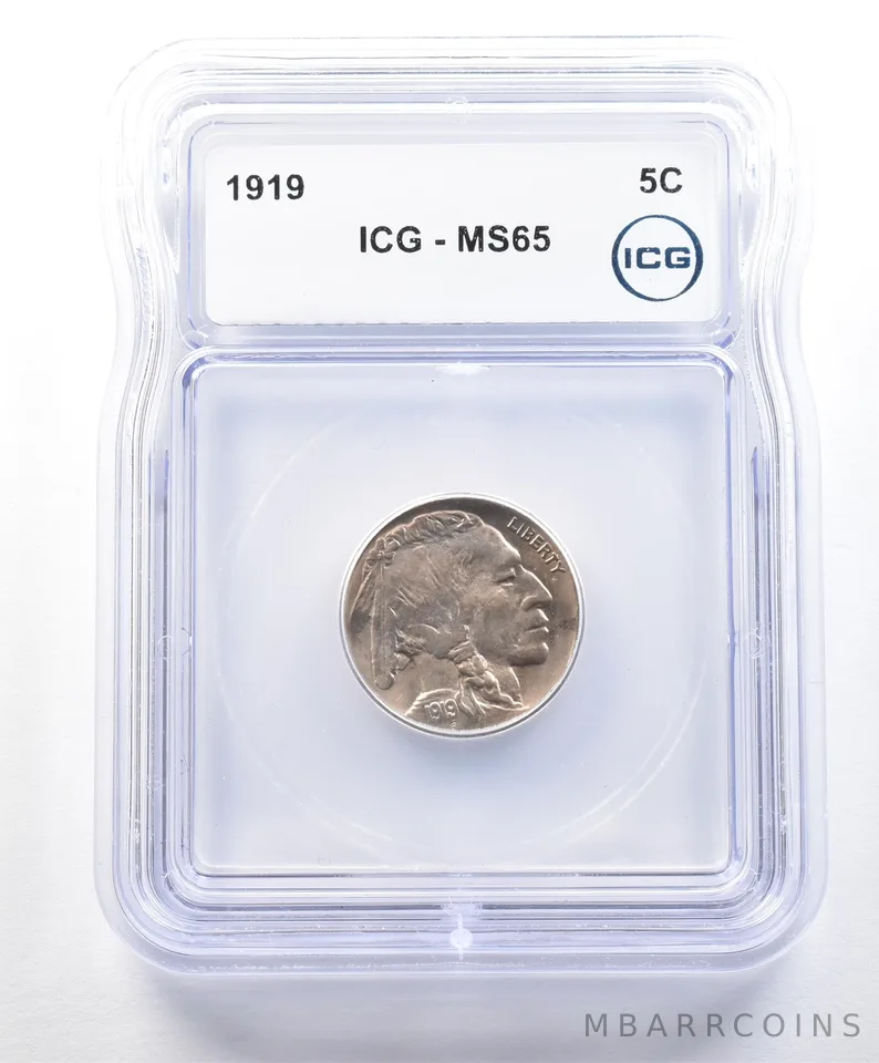 1919 Indian Head Buffalo Nickel MS65 ICG *9008